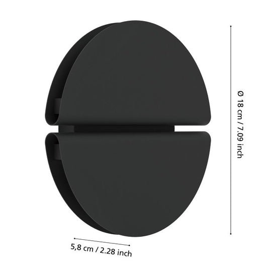 Aplique de Parede LED PIANOSA em Aço Inoxidável Preto - Luz Ajustável