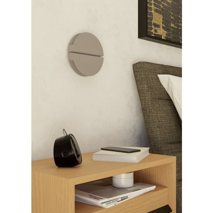 Carregue imagem no visualizador da galeriaEGLO PIANOSA Aplique de Parede LED Redondo 18cm Areia IP44
