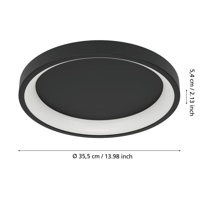 Cargue la imagen en el visor de la galería, Candeeiro de teto LED moderno e minimalista LORETELLO-Z EGLO
