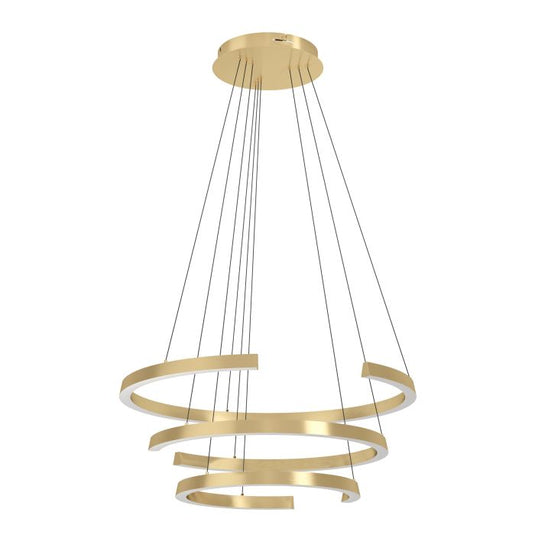 Candeeiro de teto LED dourado com três anéis LABONETE EGLO