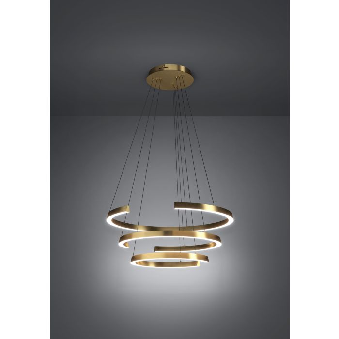 Chargez l'image dans la visionneuse de la galerie, Candeeiro de teto LED dourado com três anéis LABONETE EGLO
