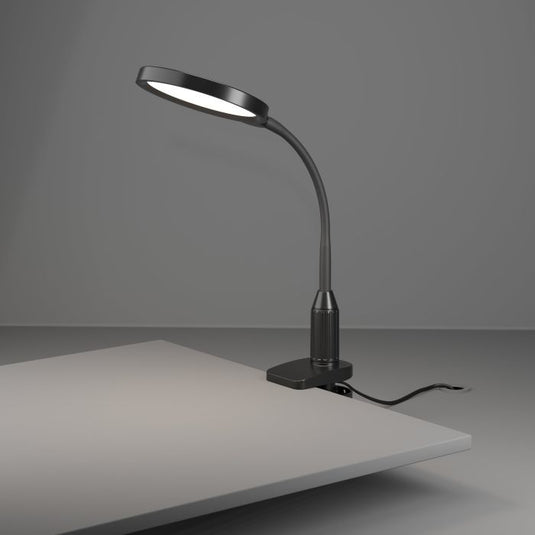 Candeeiro de Secretária LED-CCT com Clip Preto Mate LAURO EGLO