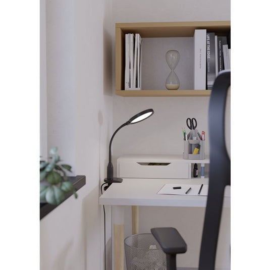 Candeeiro de Secretária LED-CCT com Clip Preto Mate LAURO EGLO