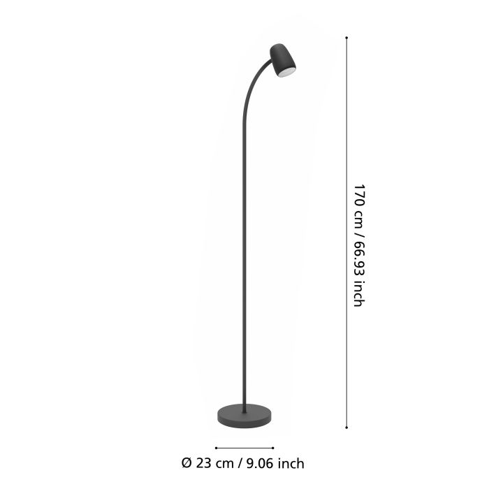 Load image into Gallery viewer, CARLO Candeeiro de Pé LED E14 - Design Esguio e Elegante | EGLO
