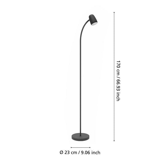 CARLO Candeeiro de Pé LED E14 - Design Esguio e Elegante | EGLO