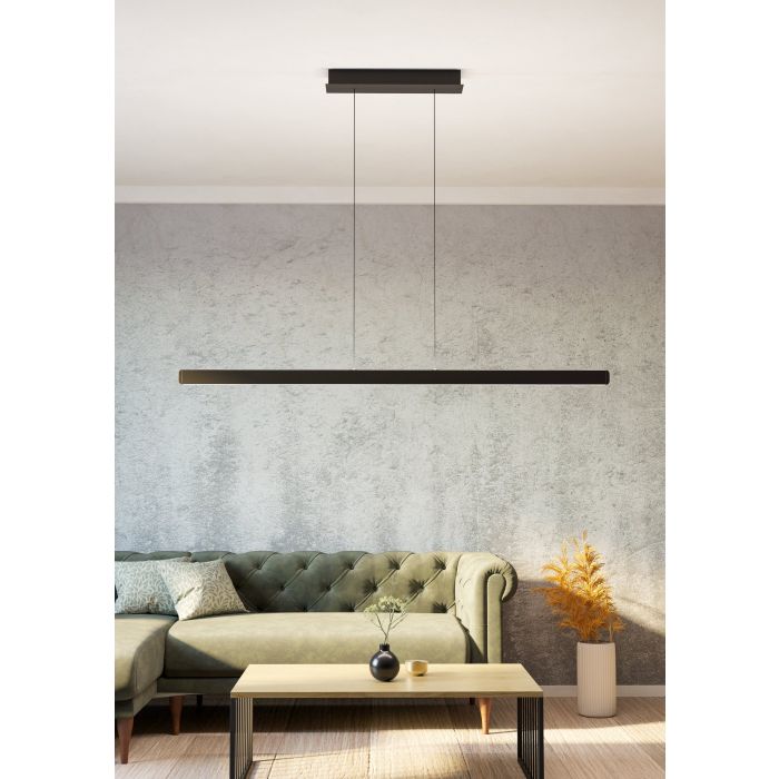 Load image into Gallery viewer, Candeeiro de teto cinza escuro, regulável em altura, c/ iluminação ajustável CIGGIANO - Eglo
