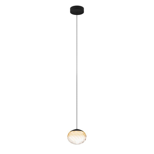 Candeeiro de teto elegante com difusor âmbar PANTOJA EGLO