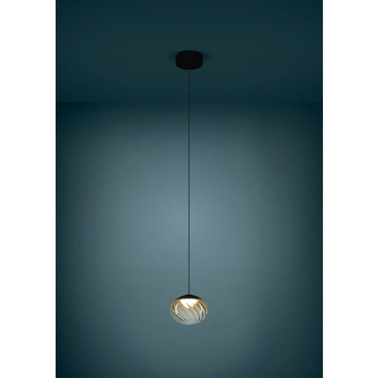 Candeeiro de teto elegante com difusor âmbar PANTOJA EGLO