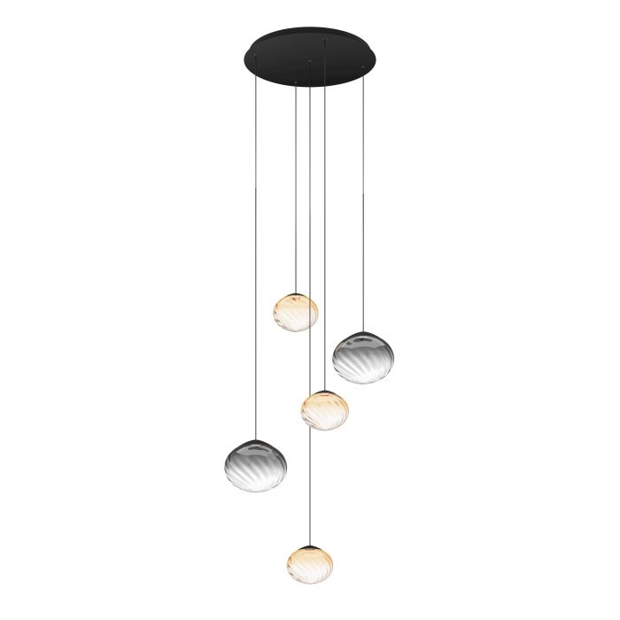 Carregue imagem no visualizador da galeriaCandeeiro de teto LED com cúpulas de vidro estriado PANTOJA EGLO
