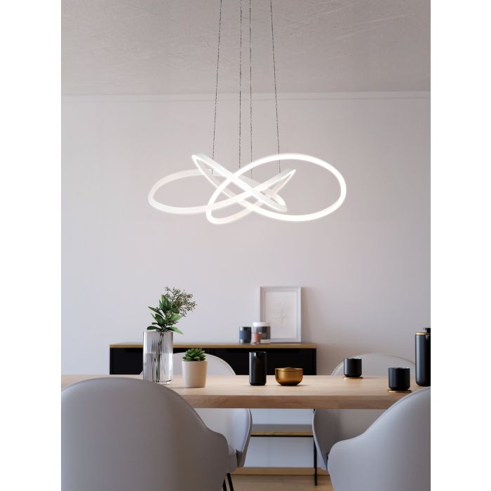 Chargez l'image dans la visionneuse de la galerie, Candeeiro de teto LED com arcos entrelaçados RIAZA EGLO
