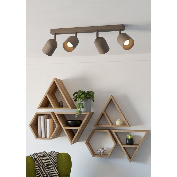 Load image into Gallery viewer, Foco de Teto com 4 Abajures em Metal Areia TILSTON EGLO
