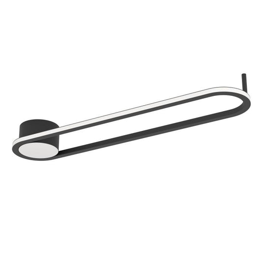 Candeeiro de teto oval preto com LED ajustável COLLECORVINO EGLO