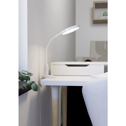 Candeeiro de Secretária com Pescoço Flexível e Luz Ajustável LAURO EGLO