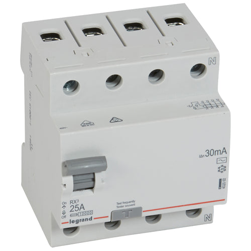 INTERRUPTOR DIFERENCIAL 4P 25A 30mA AC LEGRAND 402062 