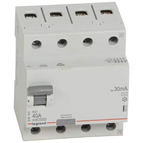 INTERRUPTOR DIFERENCIAL 4P 40A 30mA AC LEGRAND 402063 