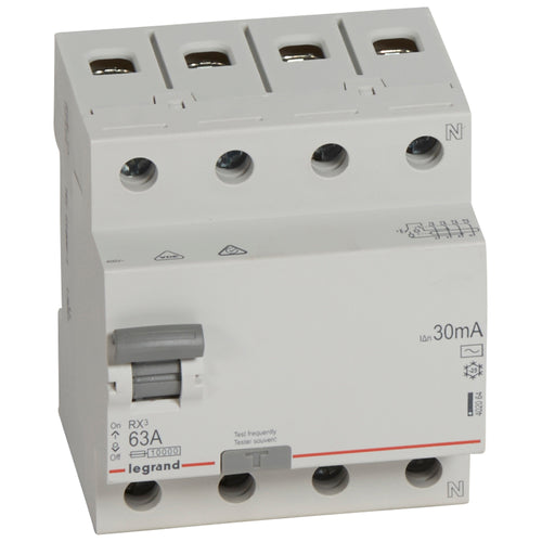 INTERRUPTOR DIFERENCIAL 4P 63A 30mA AC LEGRAND 402064 