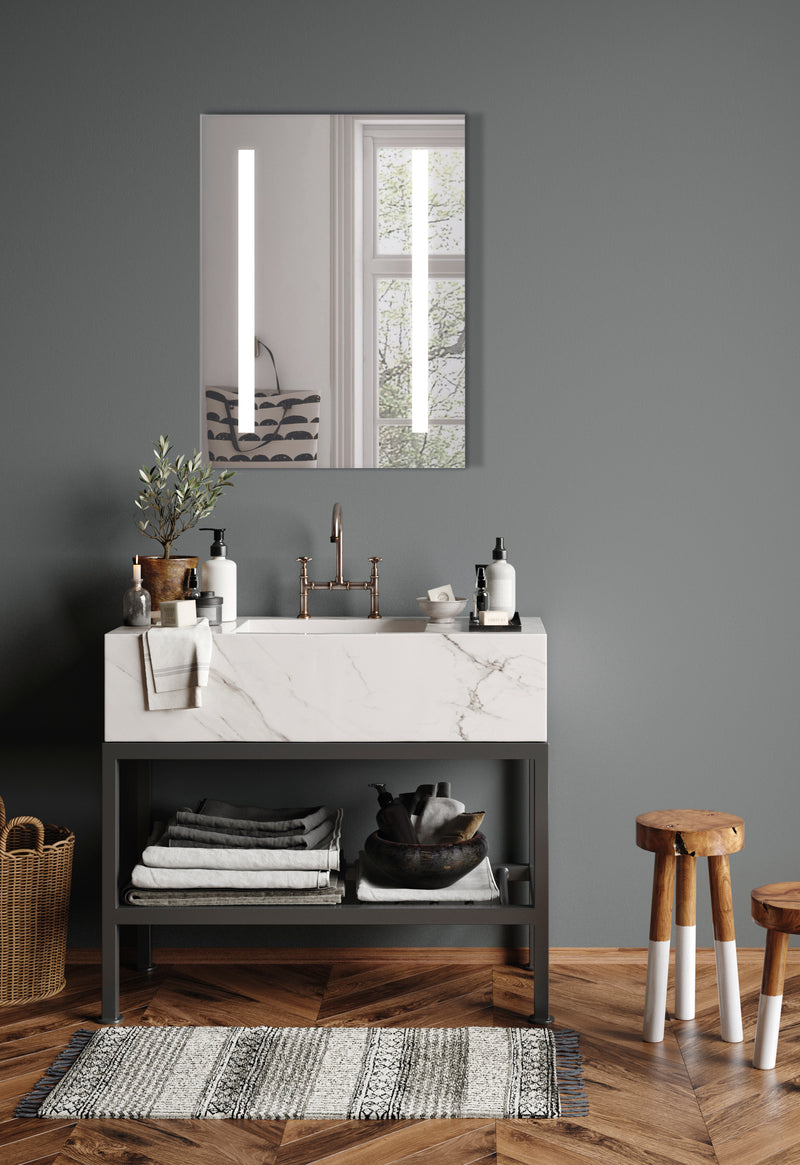 Chargez l&#39;image dans la visionneuse de la galerie, Miroir avec lumière LED 3000k, 720x520mm
