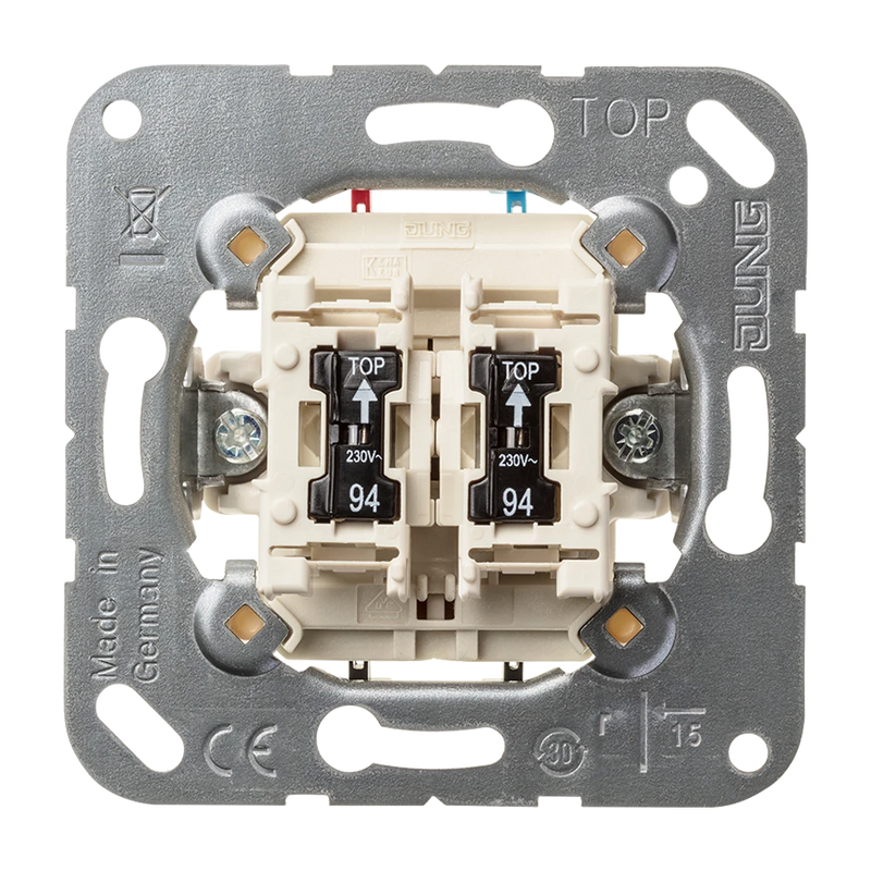Cargue la imagen en el visor de la galería, Interruptor Duplo com 2 Lâmpadas de Néon 10 AX 250 V~ 94 JUNG
