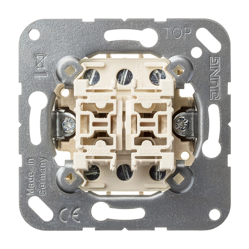 Carregue imagem no visualizador da galeriaBotão de Pressão Duplo comutador 10 A 250 V JUNG 539U
