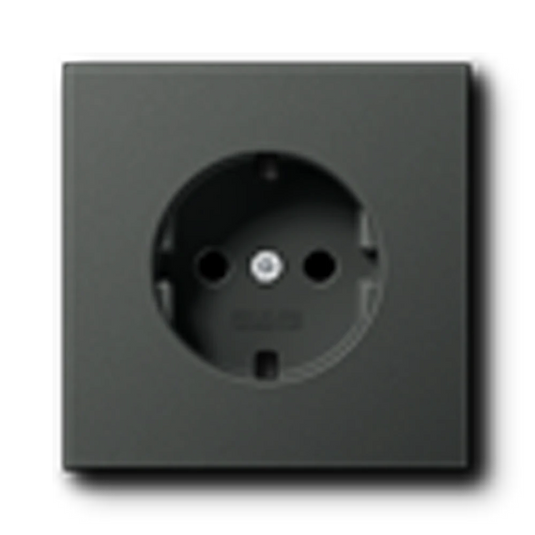 Placa central para bases de tomada SCHUKO® Safety Plus alumínio lacado antracite LS JUNG