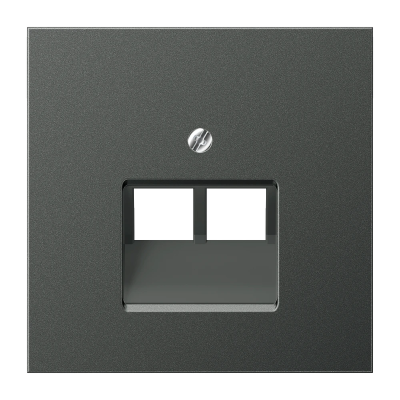 Chargez l'image dans la visionneuse de la galerie, Capa para caixas de derivação 2 x 8-pólos alumínio lacado antracite Série LS JUNG
