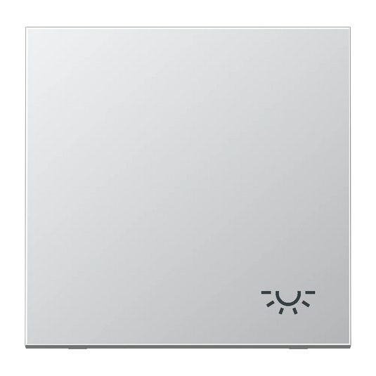 Tecla simples símbolo luz alumínio LS JUNG