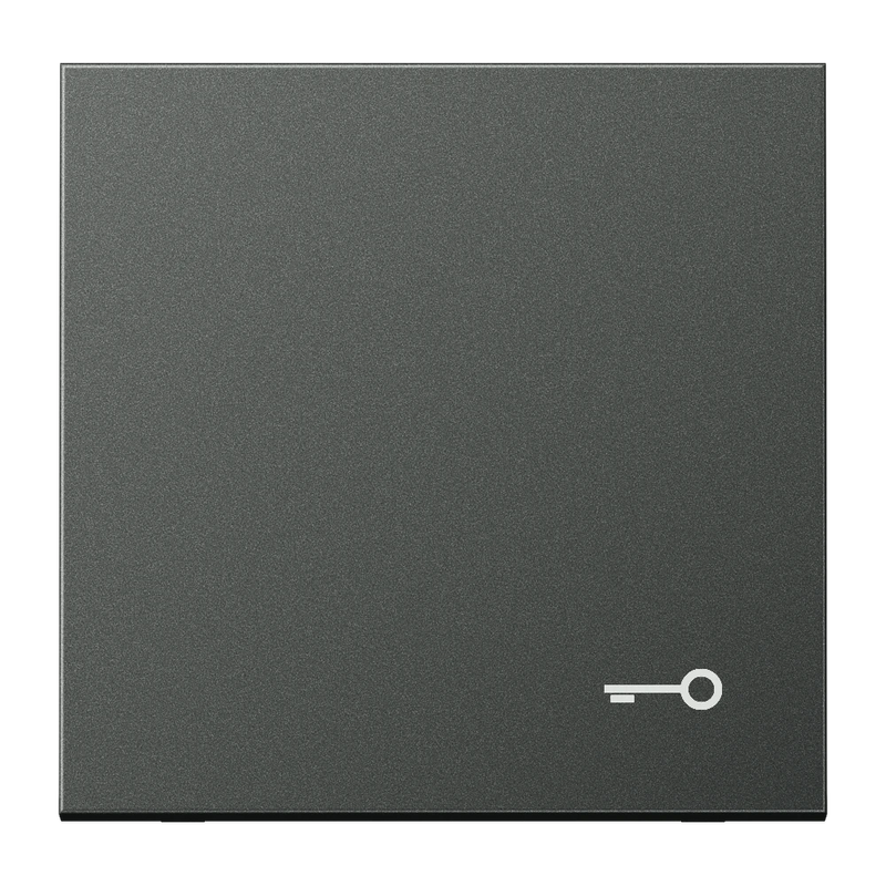 Cargue la imagen en el visor de la galería, Tecla simples símbolo porta alumínio lacado antracite LS JUNG
