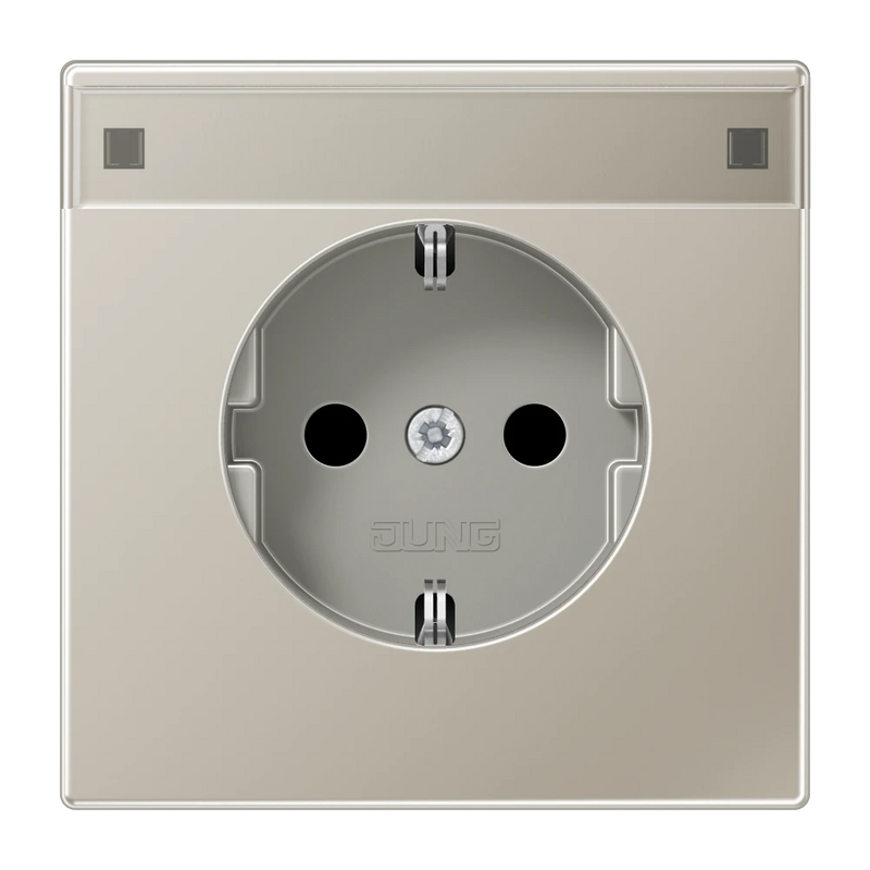Carregue imagem no visualizador da galeriaTomada SCHUKO® 16 A 250 V com Campo de Inscrição Aço LS JUNG
