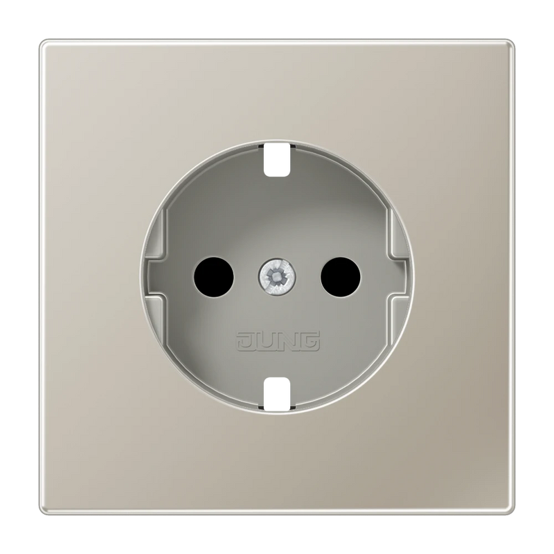Cargue la imagen en el visor de la galería, Placa Central para Bases de Tomada SCHUKO® Safety Plus Série LS Aço JUNG
