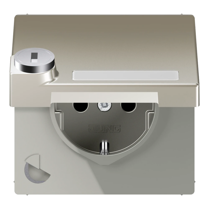 Load image into Gallery viewer, Tomada SCHUKO® 16 A 250 V com Tampa Basculante e Fechadura de Segurança LS JUNG

