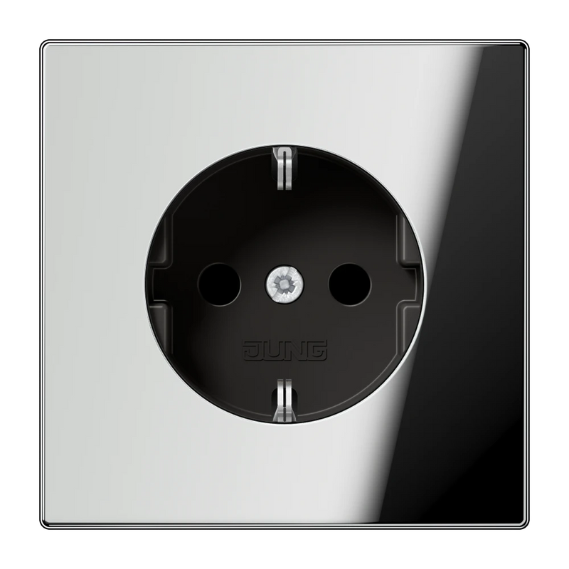 Load image into Gallery viewer, Tomada SCHUKO® 16 A 250 V Safety Plus Série LS cromado brilhante JUNG

