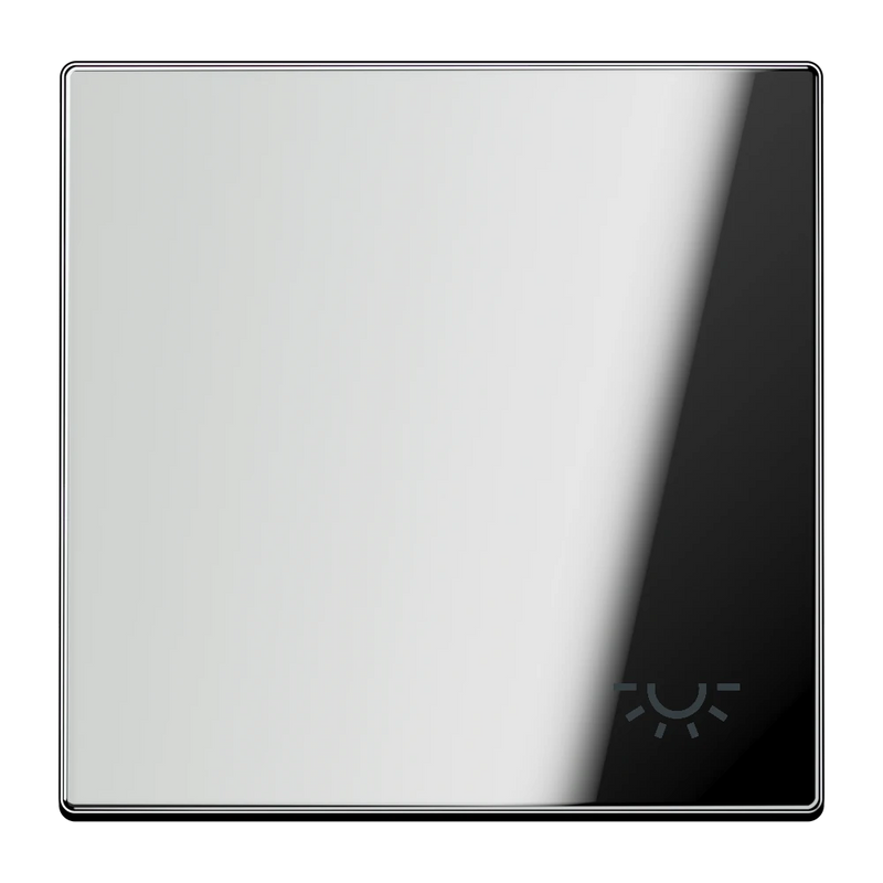 Load image into Gallery viewer, Tecla simples símbolo luz cromado brilhante LS JUNG
