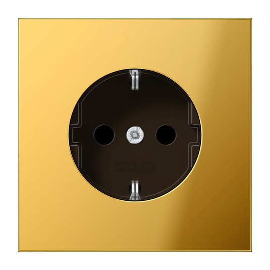 Tomada SCHUKO® Safety Plus dourado LS JUNG