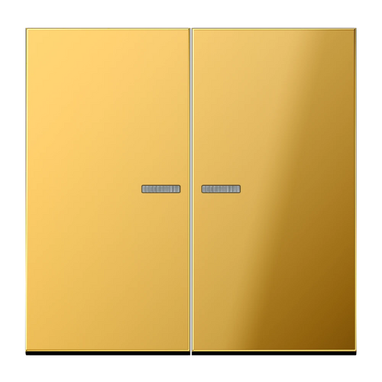 Tecla duplo com visor dourado Série LS JUNG