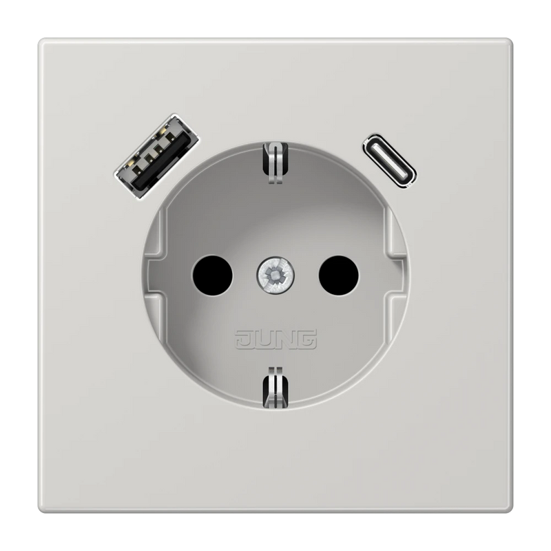 Chargez l'image dans la visionneuse de la galerie, Tomada SCHUKO® com Carregador USB Tipo A e C LS1520-15CALG JUNG
