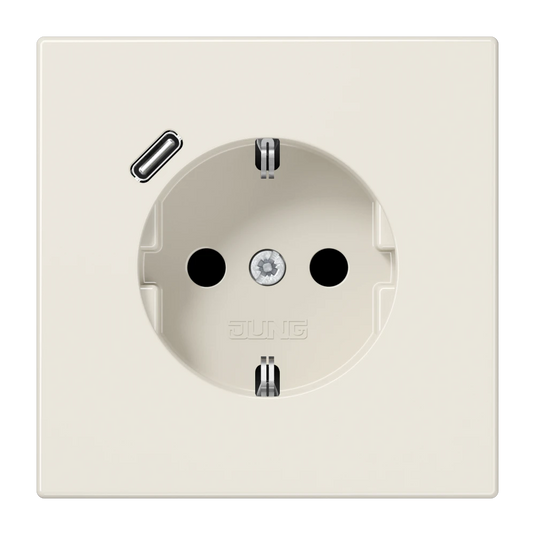 Tomada SCHUKO® 16 A com Carregador USB Tipo C Quick Charge Série LS JUNG
