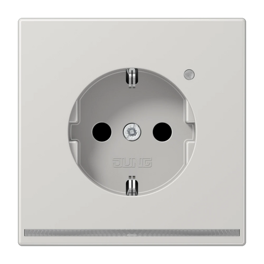 Tomada SCHUKO® com Luz de Orientação LED Cinzento Claro LS JUNG