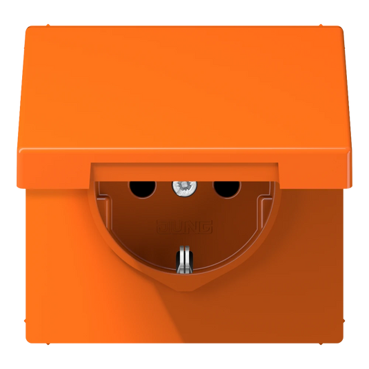 Tomada SCHUKO® com Tampa Basculante Laranja LS1520BFKIKLO JUNG