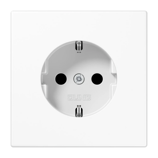 Tomada SCHUKO® Safety Plus Termoplástico branco LS JUNG