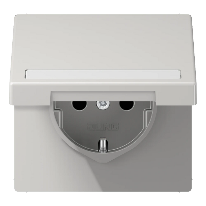 Load image into Gallery viewer, Tomada SCHUKO® com Tampa Basculante Cinzento Claro LS1520BFNAKLLG JUNG
