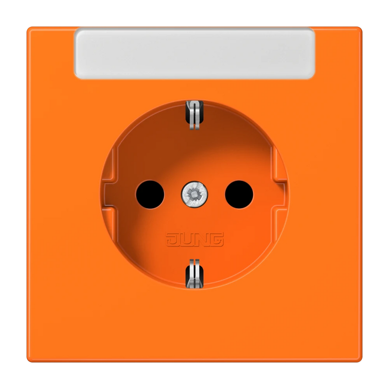 Carregue imagem no visualizador da galeriaTomada SCHUKO® 16 A 250 V com Campo de Inscrição Integrado Laranja LS 1520 INA O JUNG
