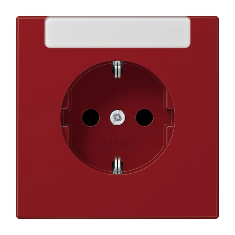 Chargez l'image dans la visionneuse de la galerie, Tomada SCHUKO® 16 A 250 V com Campo de Inscrição Vermelho LS1520INART JUNG
