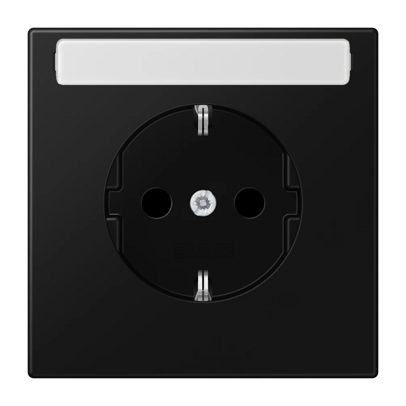 Load image into Gallery viewer, Tomada SCHUKO® com Campo de Inscrição Preto Mate LS1520KINASWM JUNG
