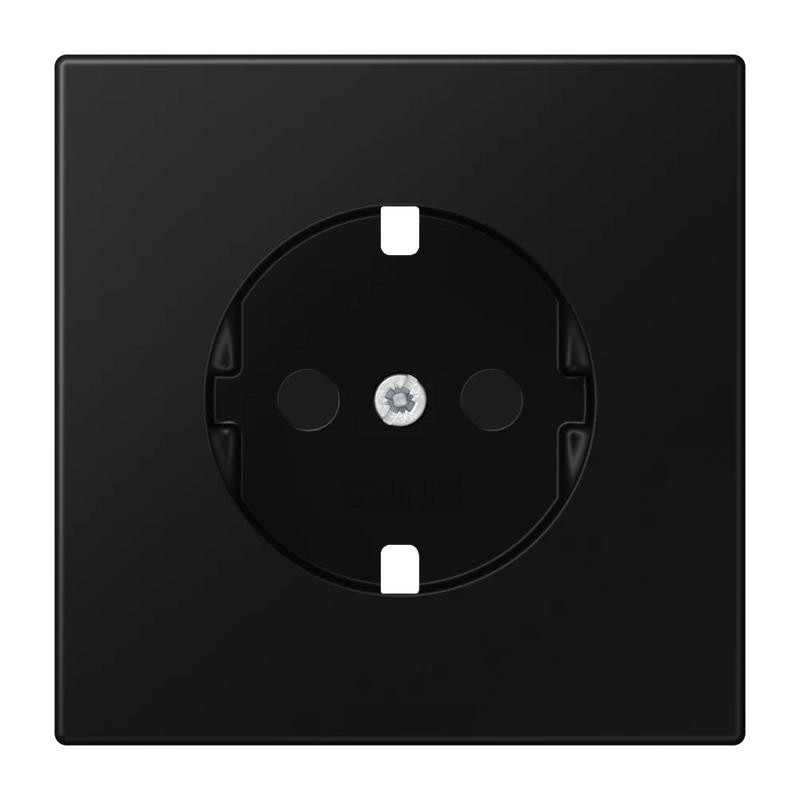 Chargez l'image dans la visionneuse de la galerie, Placa central para bases de tomada SCHUKO® Safety Plus preto mate LS JUNG

