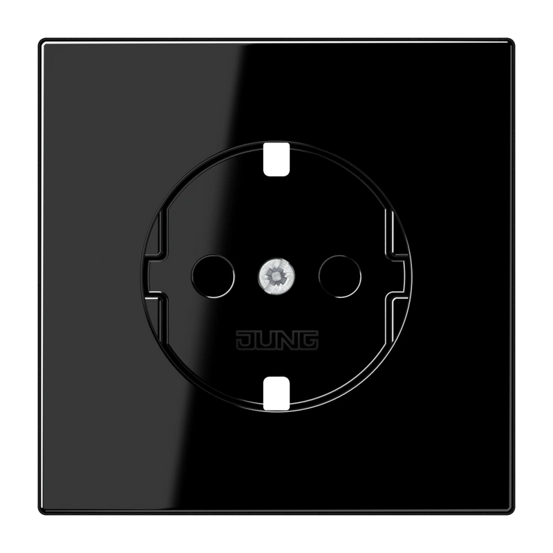 Load image into Gallery viewer, Placa Central para Bases de Tomada SCHUKO® Safety Plus Preto LS1520KIPLSW JUNG
