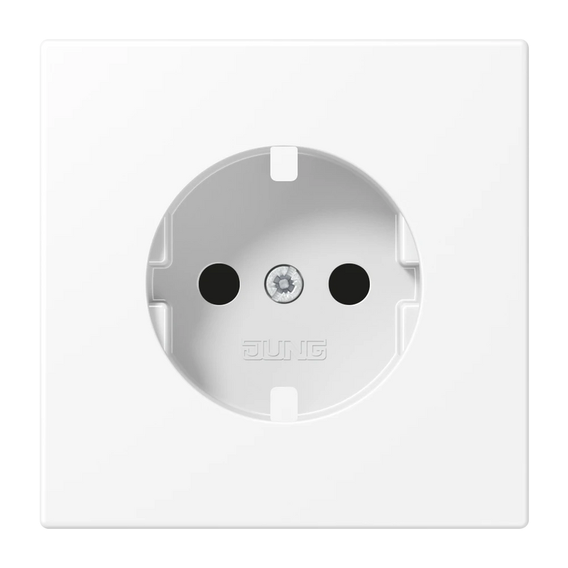 Carregue imagem no visualizador da galeriaPlaca Central para Bases de Tomada SCHUKO® Safety Plus Branco Mate LS1520KIPLWWM JUNG
