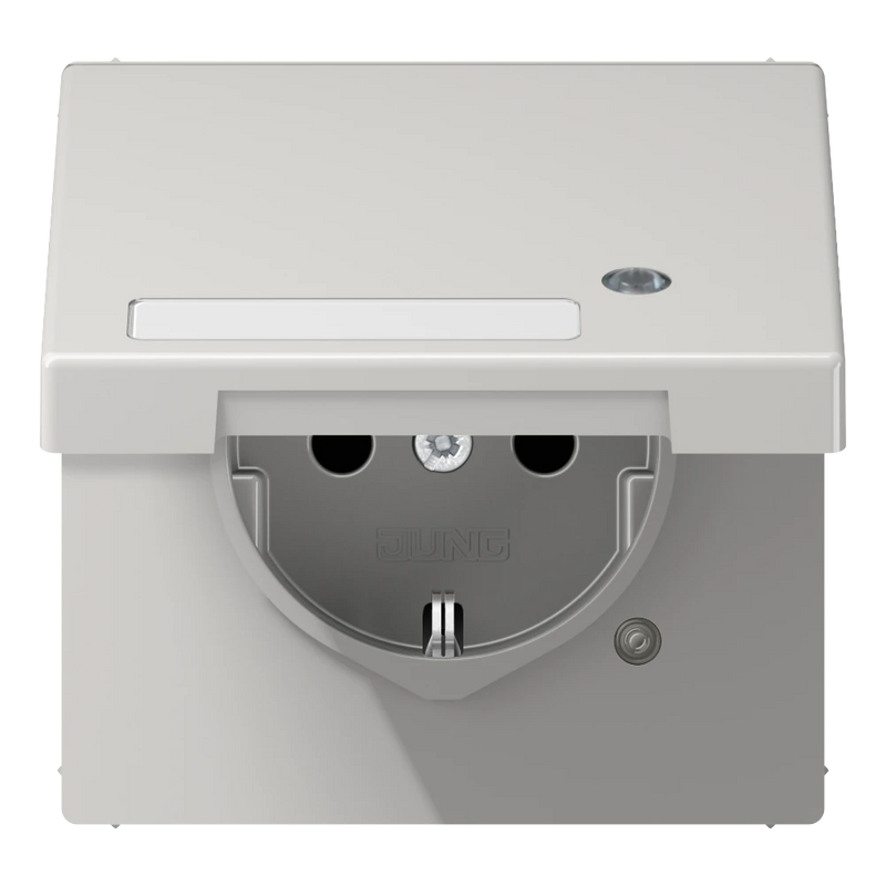 Chargez l'image dans la visionneuse de la galerie, Tomada SCHUKO® com Tampa Basculante Cinzento Claro LS1520NAKLKOLG JUNG
