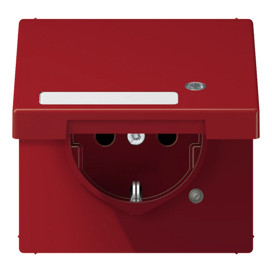 Tomada SCHUKO® com Tampa Basculante Vermelha LS1520NAKLKORT JUNG