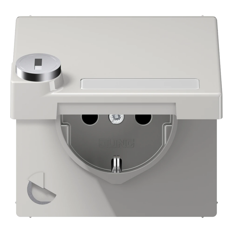 Cargue la imagen en el visor de la galería, Tomada SCHUKO® com Tampa Basculante e Fechadura de Segurança LS JUNG
