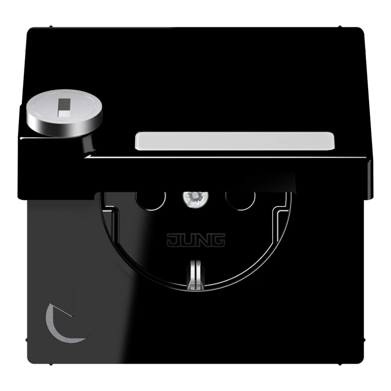 Cargue la imagen en el visor de la galería, Tomada SCHUKO® com Tampa Basculante e Fechadura de Segurança LS JUNG
